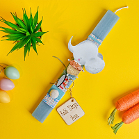 Ελεφαντάκι - Λαμπάδα Χειροποίητη