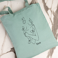 Woman drawing - Πάνινη τσάντα