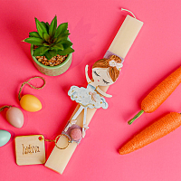 Μπαλαρίνα - Λαμπάδα  Χειροποίητη