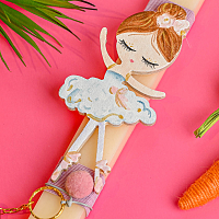 Μπαλαρίνα - Λαμπάδα  Χειροποίητη