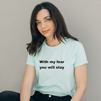 With my fear -  Organic Vegan T-Shirt Unisex