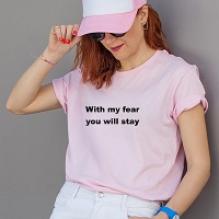 With my fear -  Organic Vegan T-Shirt Unisex