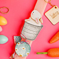 Λαγουδάκι - Λαμπάδα  Χειροποίητη