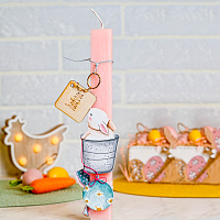 Λαγουδάκι - Λαμπάδα  Χειροποίητη