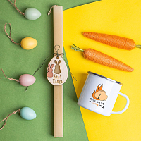 ΠΗΡΕ ΦΩΤΙΑ Ο ΚΩΛΟΣ ΜΑΣ - Λαμπάδα Με Κούπα Vintage Εμαγιέ