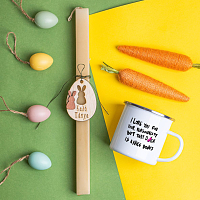 I Love you For... - Λαμπάδα Με Κούπα Vintage Εμαγιέ