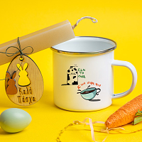 Είσαι το γάλα στον καφέ μου - Λαμπάδα Με Κούπα Vintage Εμαγιέ