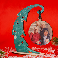 Ξύλινο Χριστουγεννιάτικο Δεντράκι με Φωτογραφία - MemoryBox