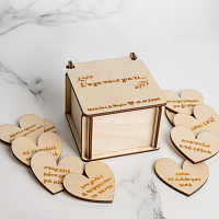 Χειροποίητο Ξύλινο Κουτί Αγάπης «Σ’ αγαπάω γιατί…» - MemoryBox