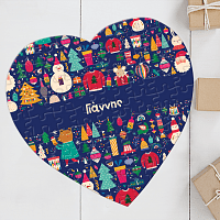 Blue Xmas Pattern - Puzzle