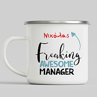 Freaking Awesome Manager - Κούπα Vintage Eμαγιέ