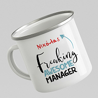 Freaking Awesome Manager - Κούπα Vintage Eμαγιέ