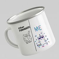 Other Managers VS Me - Κούπα Vintage Eμαγιέ