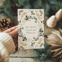 Christmas Flowers - Ευχετήρια Κάρτα