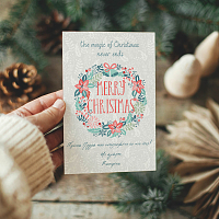 Xmas Big Wreath - Ευχετήρια Κάρτα