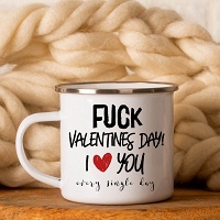 FUCK VALENTINE  - Κούπα Vintage Eμαγιέ