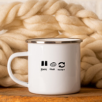 Think - Κούπα Vintage Eμαγιέ