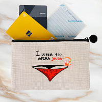 I wish you were here - Λινό Πορτοφόλι Τσέπης