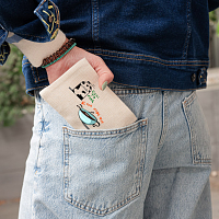 Είσαι το γάλα στον καφέ μου - Λινό Πορτοφόλι Τσέπης