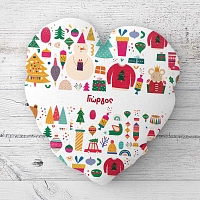 Blue Xmas Pattern - Μαξιλάρι Με Γέμιση