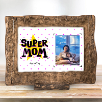 Super Mom - Ξύλινο Κάδρο Vintage