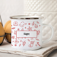 Christmas time -  Κούπα Vintage Eμαγιέ