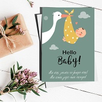 Hello Baby Boy - Ευχετήρια Κάρτα
