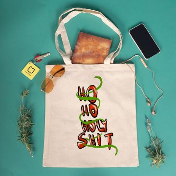 Holy Xmas -  Πάνινη Τσάντα - Λευκό