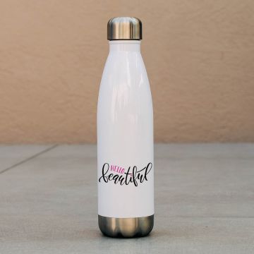 Hello Beautiful - Μπουκάλι Θερμός 500ml - Λευκό