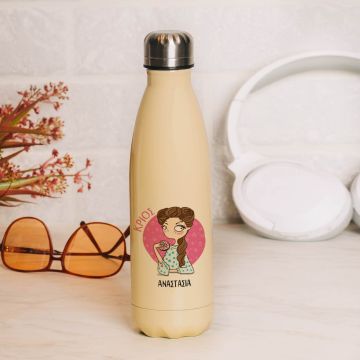 Ταύρος - Μπουκάλι Θερμός 500ml - Κίτρινο