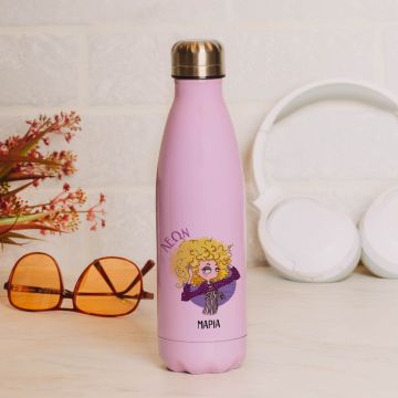 Λέων - Μπουκάλι Θερμός 500ml - Μωβ