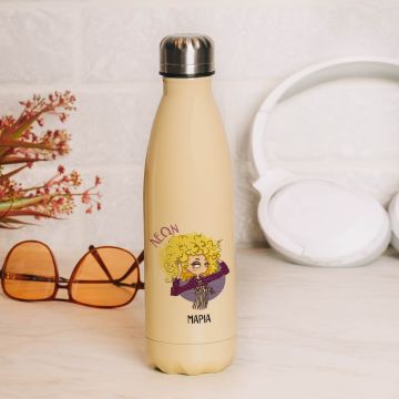 Λέων - Μπουκάλι Θερμός 500ml - Κίτρινο