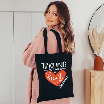 Teaching Heart - Πάνινη Τσάντα - Μαύρο