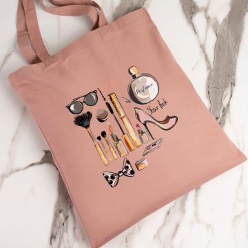 Cosmetics - Πάνινη Τσάντα - Ροζ