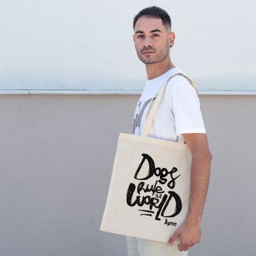 Dogs Rule The World - Πάνινη Τσάντα - Λευκό