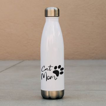Cat Mom - Μπουκάλι Θερμός 500ml - Λευκό
