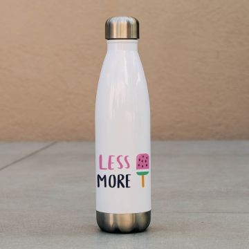 Less Monday More Summer - Μπουκάλι Θερμός 500ml - Λευκό