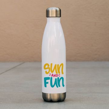 Sun & Fun - Μπουκάλι Θερμός 500ml - Λευκό