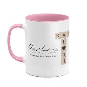 Our Love - Κούπα MyScrabble - Ροζ