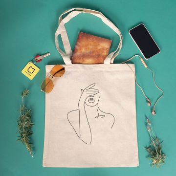 Minimal Woman - Πάνινη Τσάντα - Λευκό