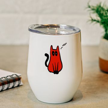 Deadpool Cat -  Κούπα Θερμός 355ml - Λευκό