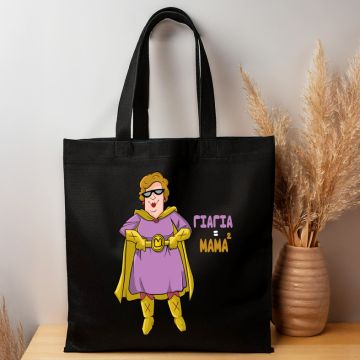 Γιαγιά = Μαμά² - Πάνινη τσάντα MemoryBox - Μαύρο