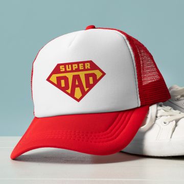 SUPER DAD - Καπέλο Trucker MemoryBox - Κόκκινο