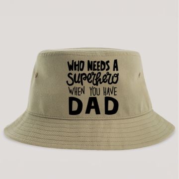 Superhero DAD - Καπέλο Bucket MemoryBox - Μπεζ