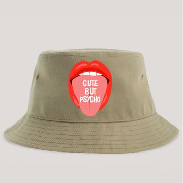 CUTE BUT PSYCHO - Καπέλο Bucket MemoryBox - Μπεζ
