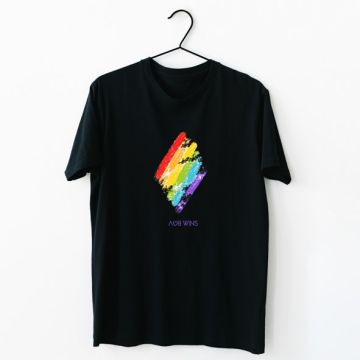 Λωβ Wins- Organic Vegan T-Shirt Unisex - Μαύρο