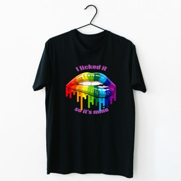 I licked it - Organic Vegan T-Shirt Unisex - Μαύρο