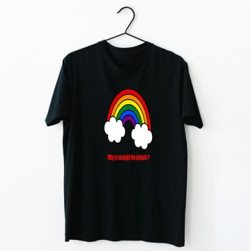 Why is straight the default - Organic Vegan T-Shirt Unisex - Μαύρο