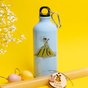 Πριγκίπισσα -  Λαμπάδα Με Ποδηλατικό Μπουκάλι 600ml - Γαλάζιο