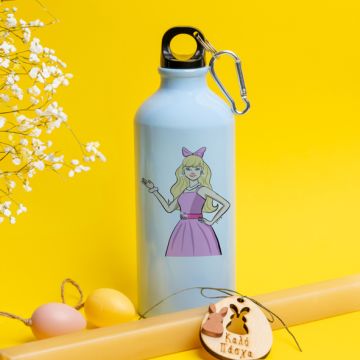 Barbiegirl - Λαμπάδα Με Ποδηλατικό Μπουκάλι 600ml - Γαλάζιο